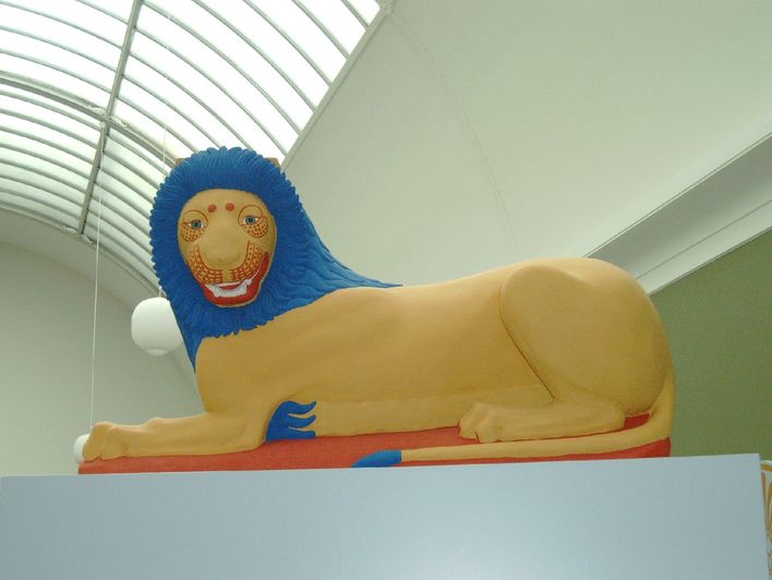Billedet er taget fra en udstilling om antikken i farver på Glyptoteket.